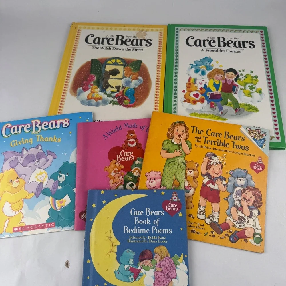 Care Bears Lot of 6 Books & Plush The Witch Down the Street World Made of Love